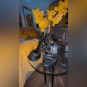 Aldo Black Strappy Heels